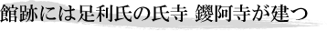 館跡には足利氏の氏寺 鑁阿寺が建つ