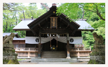 春日山の中腹には春日山神社があります。
